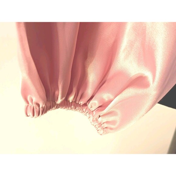 Pink Satin Bustier Corset Size S Renaissance Lace Up Back Sweetheart Poet Sleeve - Picture 12 of 16